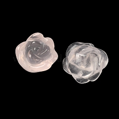 天然石ローズクォーツビーズ  片穴  刻まれた  花バラ  10~12x6~8mm  穴：0.9mm&nbsp;G-Z128-03A