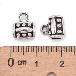 チベット風チャームベイル  保釈ビーズ  カドミウムフリー＆鉛フリー  カップ  アンティークシルバー  11x9x7mm  内径：3.5mm  穴：1.5mm&nbsp;LF0435Y