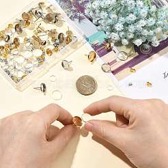 DIY 304 Stainless Steel Flat Round Stud Earring Making Kits&nbsp;DIY-FS0010-53