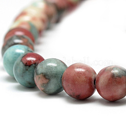 Synthetic Ocean White Jade Beads Strands&nbsp;G-S254-6mm-C07