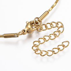304 Stainless Steel Boston Link Chain Bracelets&nbsp;X-BJEW-K172-26G