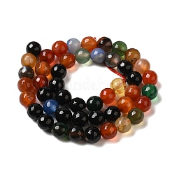 Dyed & Heated Natural Agate Beads Strands&nbsp;G-P539-D01-05