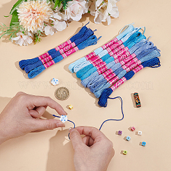 12 Skeins 6-Ply Polycotton(Polyester Cotton) Embroidery Floss&nbsp;DIY-CY0002-94D