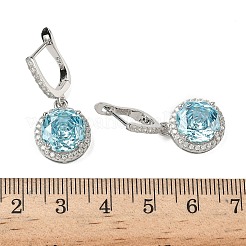 925 Sterling Silver Micro Pave Cubic Zirconia Hoop Earrings&nbsp;EJEW-B147-01A-03