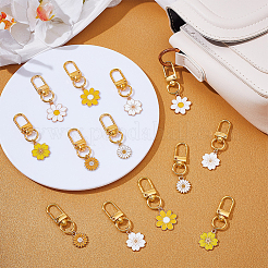 24Pcs 6 Style Alloy Enamel Pendant Decorations&nbsp;HJEW-WR00024