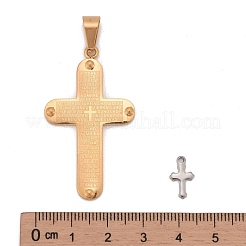 ステンレス製クロスゴシックペンダント  ミックスカラー  12~58.5x7~32x0.7~3mm  穴：1.2~10mm&nbsp;STAS-MSMC001-11