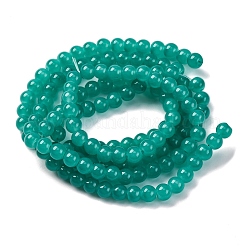 Baking Paint Imitation Jade Glass Round Bead Strands&nbsp;DGLA-XCP0001-22