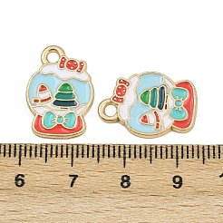 Christmas Themes Alloy Enamel Pendants&nbsp;ENAM-Z023-01G-09