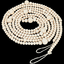 Round Wooden Beaded Garland for Christmas Tree Decoration&nbsp;AJEW-WH20019-62