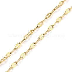 304ステンレススチールビーズ調節可能なリンクチェーンブレスレット女性用  ゴールドカラー  21x0.15cm&nbsp;BJEW-M307-01F-G