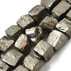 天然石パイライトビーズ連売り  ナゲット  10~24x10~24mm  穴：1mm  約26~27個/連  14.9インチ（38cm）&nbsp;G-P322-20