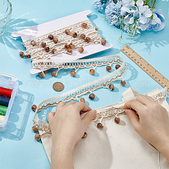 ヴィンテージジャカードナイロンリボン  刺繍入りの織りリボン  厚紙ディスプレイカード付き  ペルー  7/8~1-3/4インチ（22~45mm）&nbsp;OCOR-PH0007-72