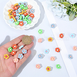 60Pcs 6 Colors 1-Hole Iron Plastic Shank Buttons&nbsp;BUTT-CY0001-26A