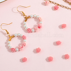 合成貝殻染めビーズ60個  花  ピンク  6~7x7x4~5mm  穴：1mm&nbsp;SHEL-PA0001-01A
