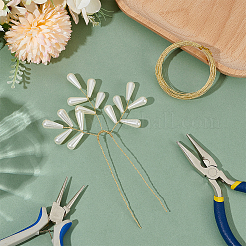 ジュエリー作り用の6m銅ビーズワイヤー  長持ちメッキ  メタリックワイヤーツイストタイ付き  ゴールドカラー  0.6mm  6 M&nbsp;CWIR-WH0026-01B-G