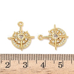 Brass Micro Pave Cubic Zirconia Pendants&nbsp;KK-A281-24G-01