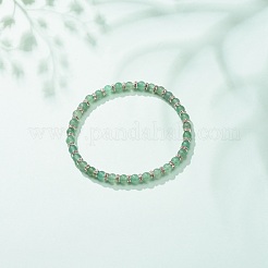 Natural Green Aventurine Beaded Stretch Bracelet&nbsp;BJEW-JB08483-03
