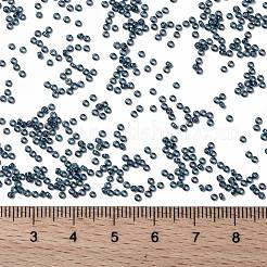 MIYUKIラウンドロカイユビーズ  日本製シードビーズ  （rr314)モンタナブルーゴールド光沢  15/0  1.5mm  穴：0.7mm  約5555PCS /ボトル  10 G /ボトル&nbsp;SEED-JP0010-RR0314