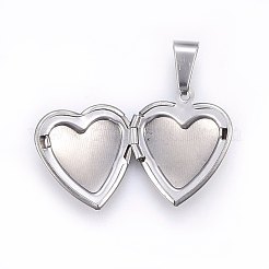 Tarnish Resistant 316 Stainless Steel Locket Pendants&nbsp;STAS-O103-28P