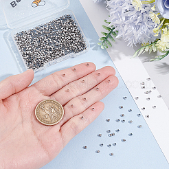 304ステンレススチールスペーサービーズ800個  ロンデル  ステンレス鋼色  2.5x1.5mm  穴：1.4mm&nbsp;STAS-BBC0009-76B