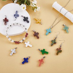 25Pcs 25 Styles Natural & Synthetic Gemstone Pendants&nbsp;G-SZ0002-14