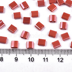 FGB 2-Hole Glass Seed Beads&nbsp;X-SEED-S031-L-ST125
