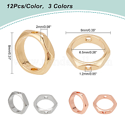 36Pcs 3 Colors Brass Bead Frame&nbsp;KK-NB0003-45
