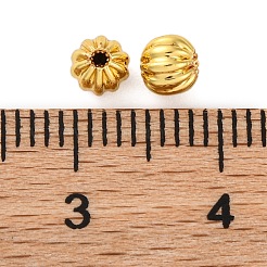 Rack Plating Pumpkin Brass Spacer Beads&nbsp;KK-Z070-35G-01