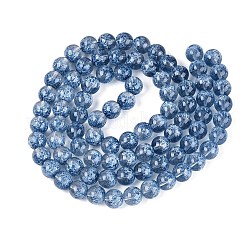 Transparent Half Spray Painted Glass Beads Strands&nbsp;LS-GLAA-Q110-02A-04