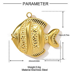 304 Stainless Steel Pendants&nbsp;STAS-OY003-67G