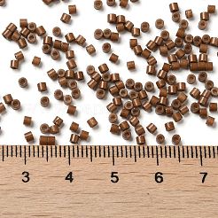 焼付塗装ガラスシードビーズ  シリンダー  サドルブラウン  2x1.5mm  穴：1mm  約5599個/50g&nbsp;X-SEED-S042-05B-43