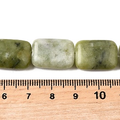 天然中国南部翡翠ビーズ連売り  長方形  18x13x5.5mm  穴：1mm  約11個/連  7.68''~7.87''（19.5~20センチメートル）&nbsp;G-S386-A19