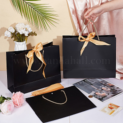 Rectangle Paper Shopping Storage Tote Bags with Ribbon&nbsp;ABAG-WH0038-58