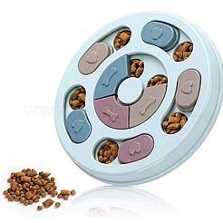 Ppパズルフィーダーおもちゃ  犬用ボウル用品用  フラットラウンド  ミディアムターコイズ  240x30mm  梱包箱：252x248x37mm&nbsp;AJEW-A004-01C
