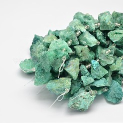 Dyed Nuggets Natural Electroplated Quartz Crystal Beads Strands&nbsp;G-A142-08B