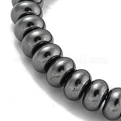 Rondelle Electroplated Synthetic Non-magnetic Hematite Beaded Stretch Bracelets for Women Men&nbsp;BJEW-K242-03