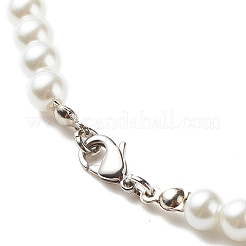 Glass Pearl Round Beaded Necklace for Women&nbsp;X-NJEW-JN03903