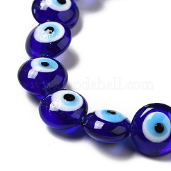 Handmade Evil Eye Lampwork Beads Strands&nbsp;LAMP-E030-03C