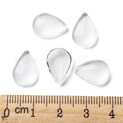 透明な涙  ガラスカボション  透明  14x10x4mm&nbsp;X-GGLA-R024-14x10