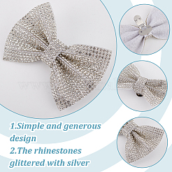 4Pcs 2 Colors Bowknot Detachable Rhinestone Shoe Buckle Clips&nbsp;FIND-GO0002-31