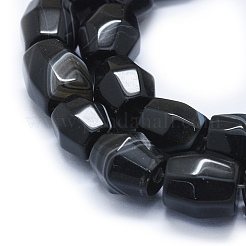 Natural Black Agate Beads Strands&nbsp;G-I245-18