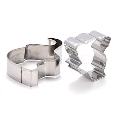 Non-Tarnish Stainless Steel Mixed Animal Shape Cookie Candy Food Cutters Molds&nbsp;DIY-H142-04P