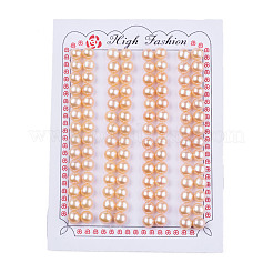 Half Drilled Natural Cultured Freshwater Pearl Beads&nbsp;PEAR-N020-06A