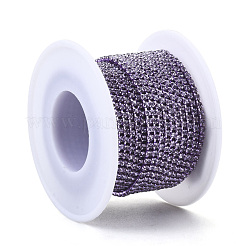 電気泳動鉄ラインストーンストラスチェーン  ラインストーンカップチェーン  スプールで  タンザナイト  ss6.5  2~2.1mm  約10ヤード/ロール&nbsp;CHC-Q009-SS6.5-B13