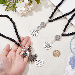 3Pcs Alloy Angel Pendant Decoration&nbsp;HJEW-WH00128