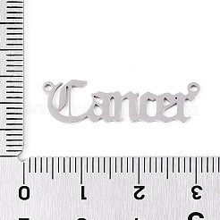301ステンレススチールペンダント  星座  ステンレス鋼色  蟹座  8x31x1.5mm  穴：1.6mm&nbsp;STAS-CJC0004-03P-08