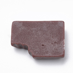 オペーク樹脂カボション  言葉のミルクチョコレート  ココナッツブラウン  25x19x6mm&nbsp;X-CRES-S304-17A