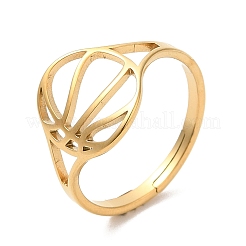 Ion Plating(IP) 304 Stainless Steel Hollow Basketball Adjustable Ring for Women&nbsp;RJEW-M149-28G