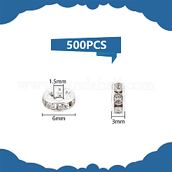 500Pcs Iron Rhinestone Spacer Beads&nbsp;RB-UN0001-12