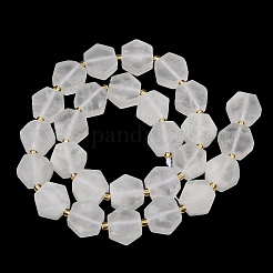 天然石クオーツクリスタルビーズ連売り  水晶  六角形  シードビーズで  12~12.5x13.5~14.5x6~6.5mm  穴：0.8~1mm  約27~29個/連  15.71''（39.9センチメートル）&nbsp;G-A291-A04-01